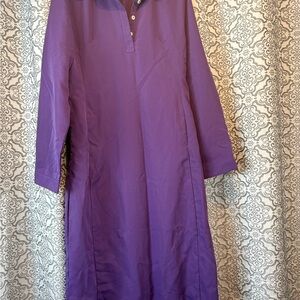 SHEIN Purple Long Sleeve Tunic Dress
